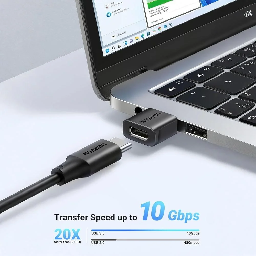 Imagem 5 de 5 do produto Adaptador Usb A P/usb C Ugreen 10gbps PCacote 2un Preto