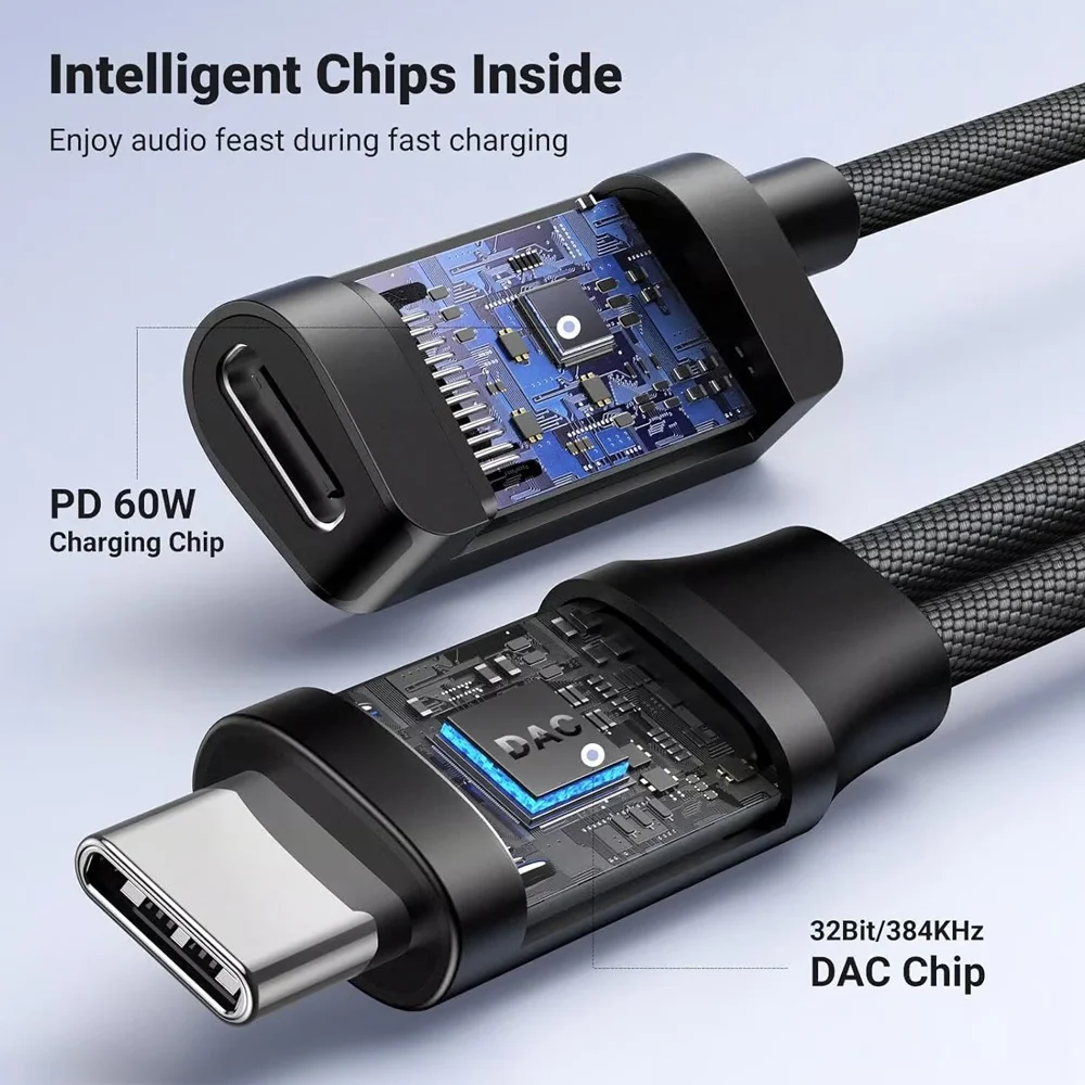 Imagem 2 de 5 do produto Adaptador Ugreen Usb C 3.5mm P/áudio/carregamento Preto
