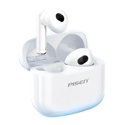 Fone De Ouvido Sem Fio Pisen P1 Tws Bluetooth 5.3 Branco