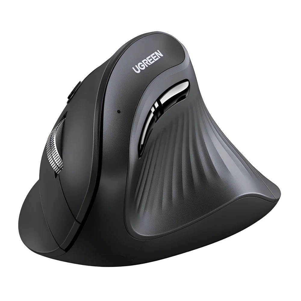 Mouse Bluetooth Sem Fio Vertical Ugreen 5 Botoes Preto