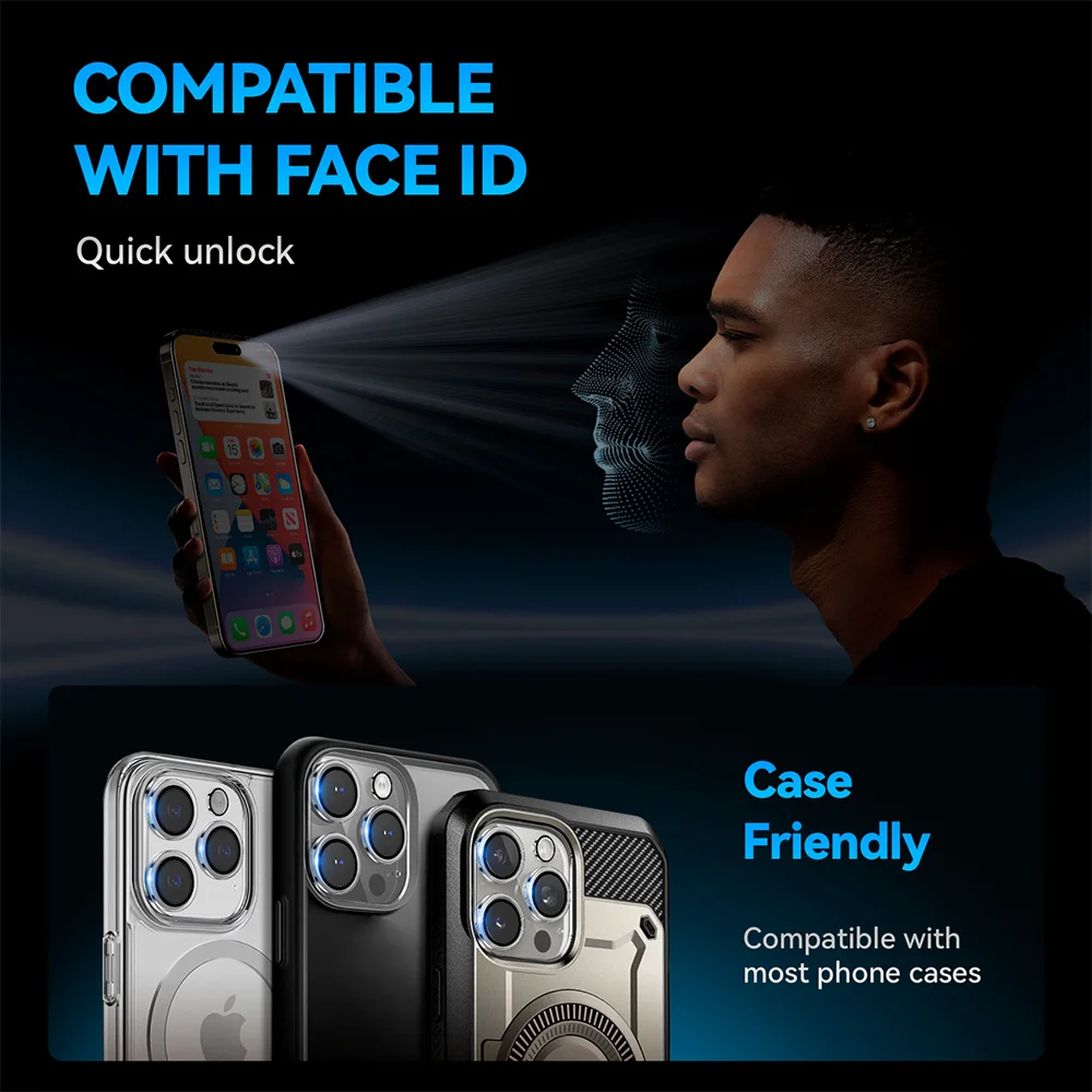 Imagem 3 de 4 do produto Película De Vidro 2.5d Iphone 16 Pro Otao 28 Privacy 2un