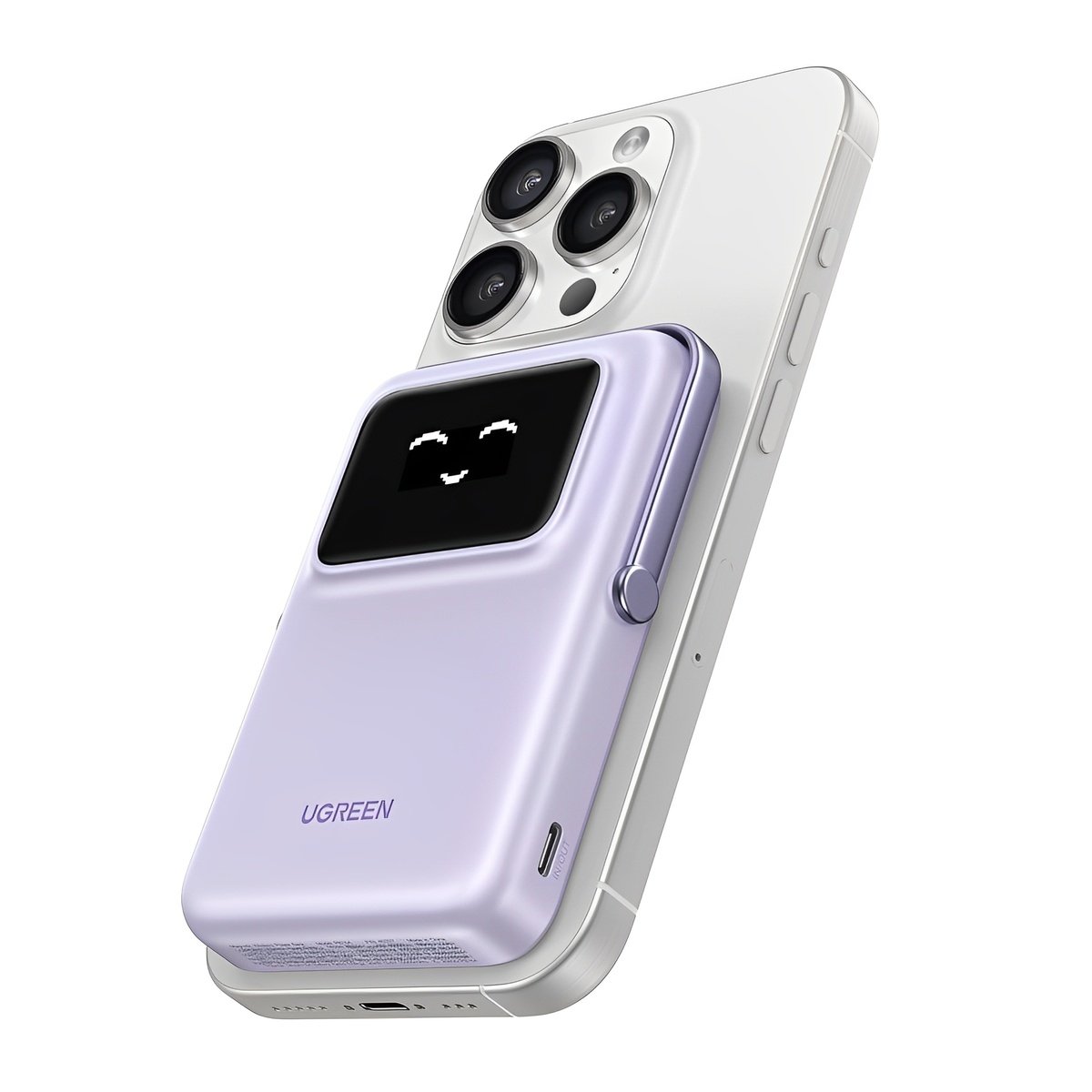 Power Bank Magnética Ugreen Uno 10000mah Máx. 20w Roxo