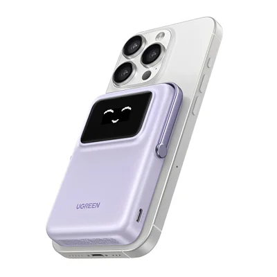 Power Bank Magnética Ugreen Uno 10000mah Máx. 20w Roxo