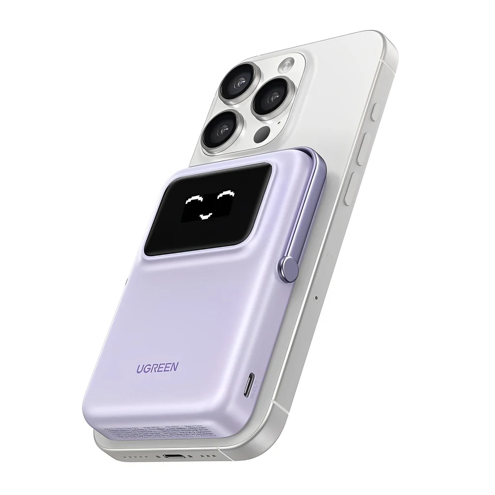 Power Bank Magnética Ugreen Uno 10000mah Máx. 20w Roxo