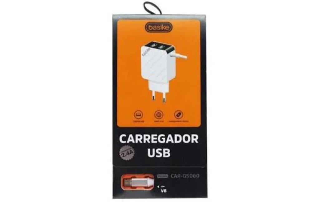 Imagem 2 de 4 do produto Carregador Turbo Orig. Basike Micro Usb V8 Android