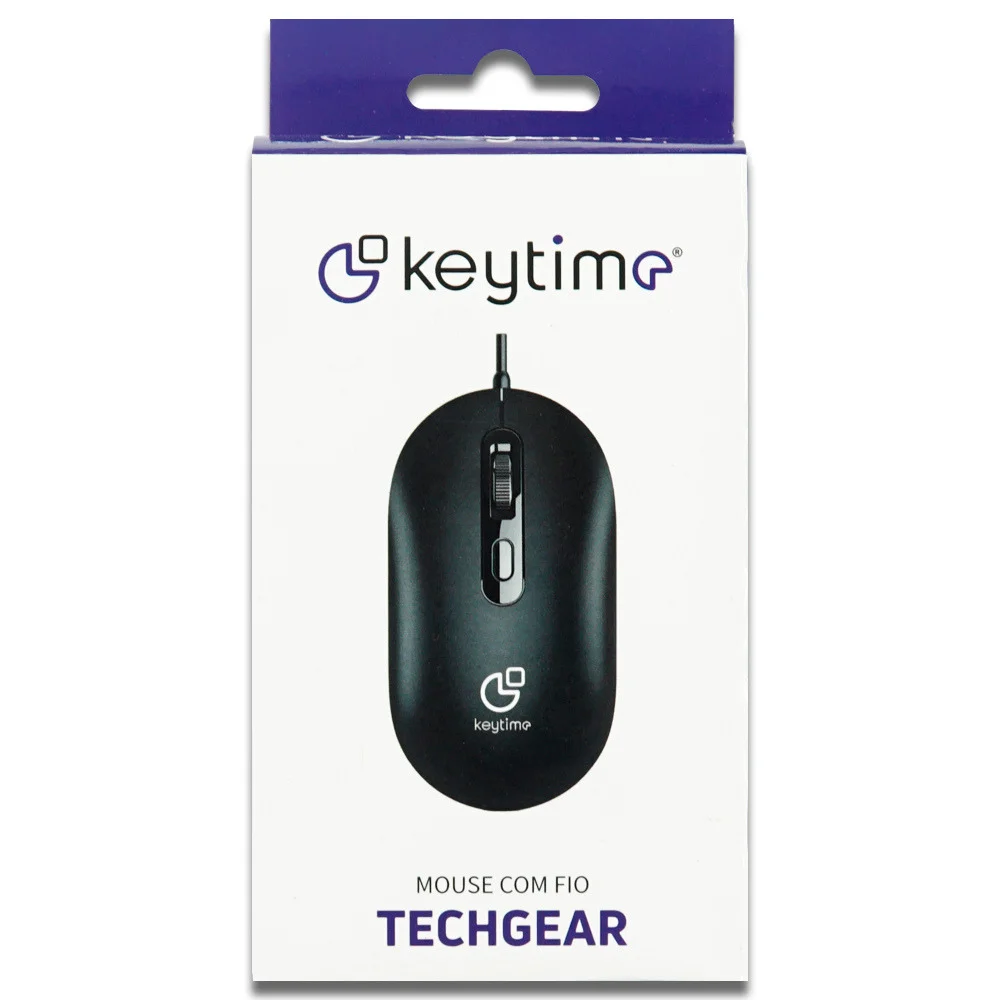 Imagem 4 de 4 do produto mouse Keytime Office Techgear 4 Botões C/fio 2400dpi Preto