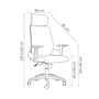 Cadeira De Escritório Ergonômica Nr17 Giratória Office ToLEDo Com Encosto E Braços 3d Rivatti Cor:preto