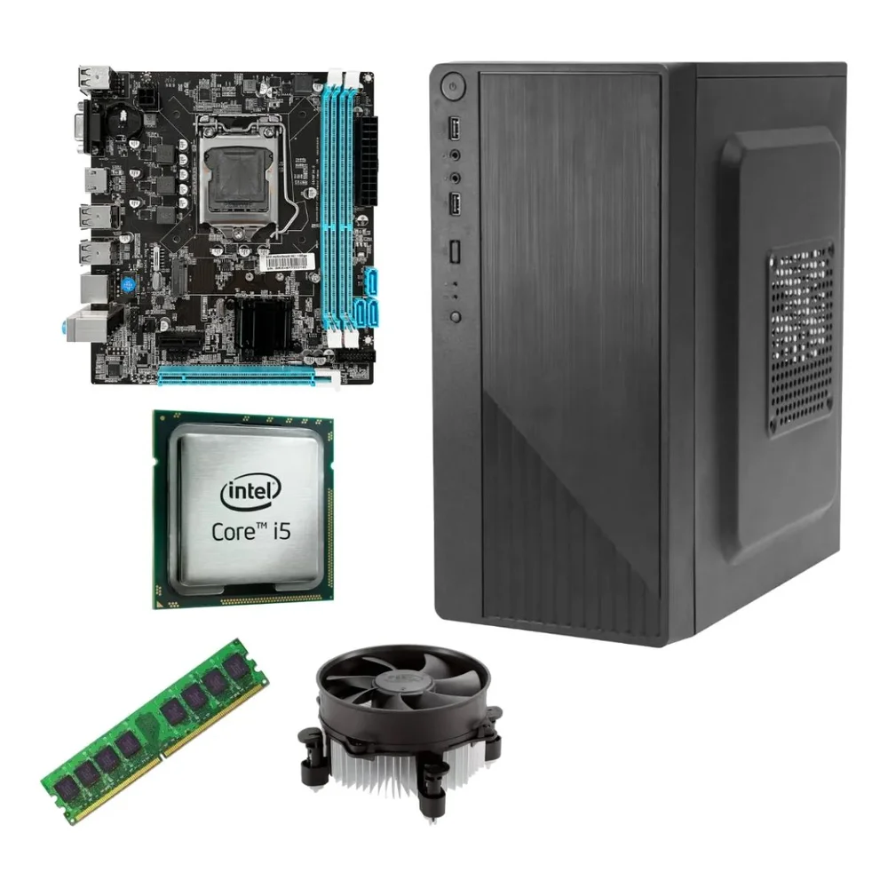 PC Computador Home Office Cpu Intel i5 3470 Placa Mãe H61 8GB Ddr3 Fonte 200w Sem SSD PC Computador Home Office Cpu Intel i5 3470 Placa Mãe H61 8GB Ddr3 Fonte 200w Sem SSD
