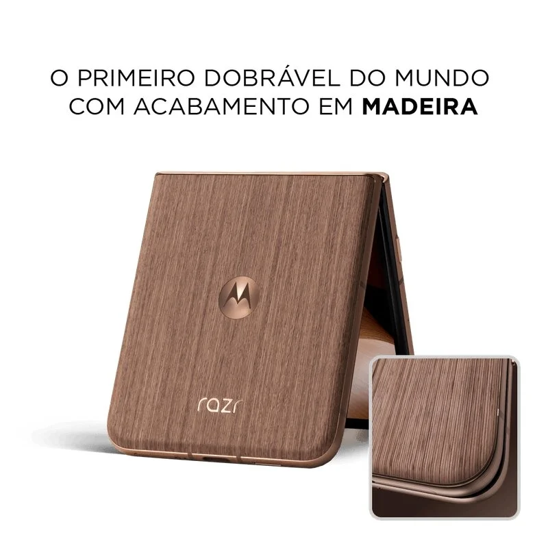 Imagem 4 de 4 do produto Smartphone Motorola Razr 60 Ultra 5g - Madeira, 1TB, 32gb (16gb Ram+16gb Ram Boost), Câmera 50 Mp E Tela De 7"
