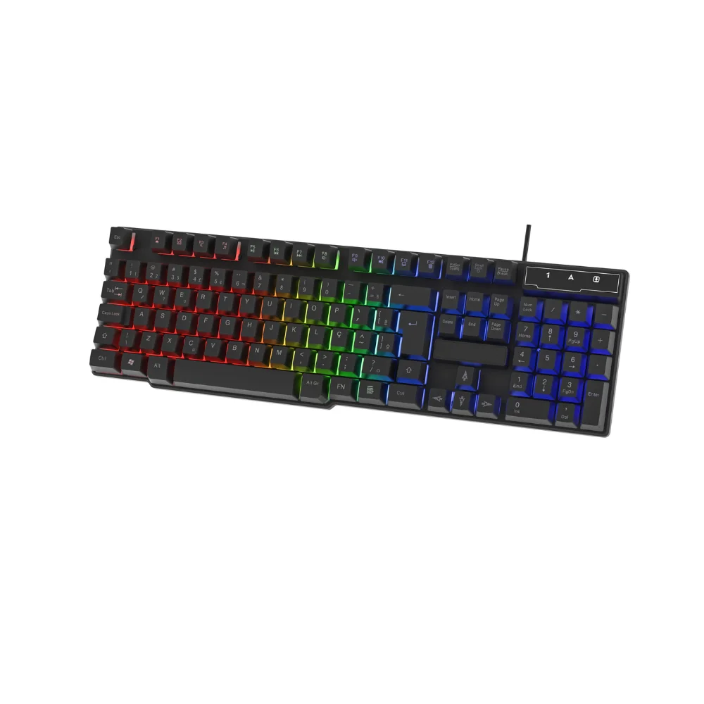 Imagem 2 de 4 do produto Teclado Gamer Evolut Cv01, 100%, Rainbow, Membrana, Abnt2, Preto