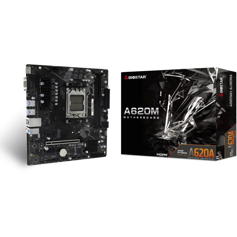 Placa Mãe Biostar A620a Ddr5 Am5 Matx M.2 Vga HDMI A620mh Aurora Ver 6.0 4