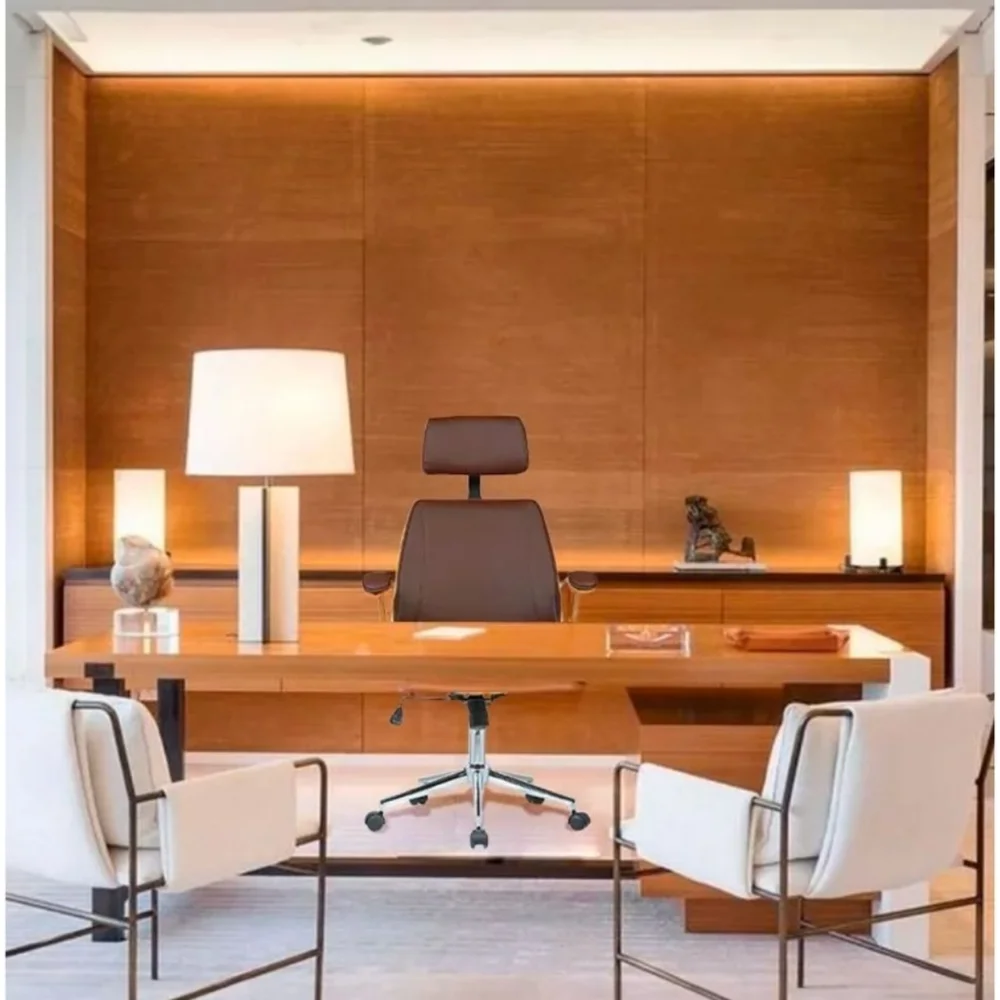 Imagem 5 de 5 do produto Cadeira Office Lisboa Pu Marrom Base Cromada - 37774