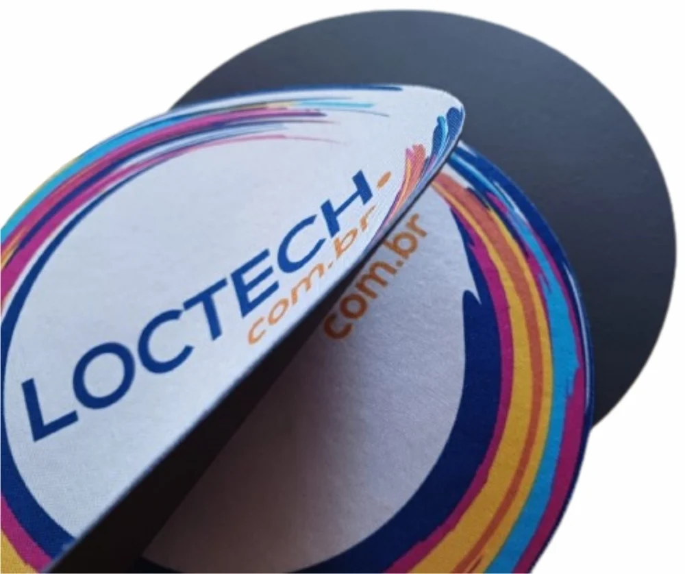 Mousepad Loctech Circular Tecido e Borracha, Antiderrapante Mousepad Loctech Circular Tecido e Borracha, Antiderrapante