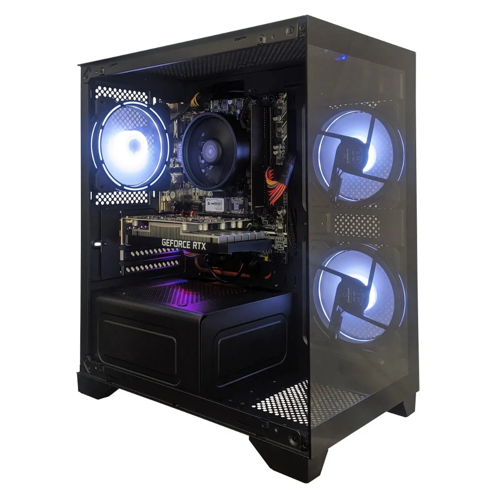 Computador Gamer Certox Stream Amd Aq 1011 Tc Dual Channel Amd Ryzen 5 4500 Geforce RTX 3050 16gb Ddr4 512gb SSD C/3 Fans Linux