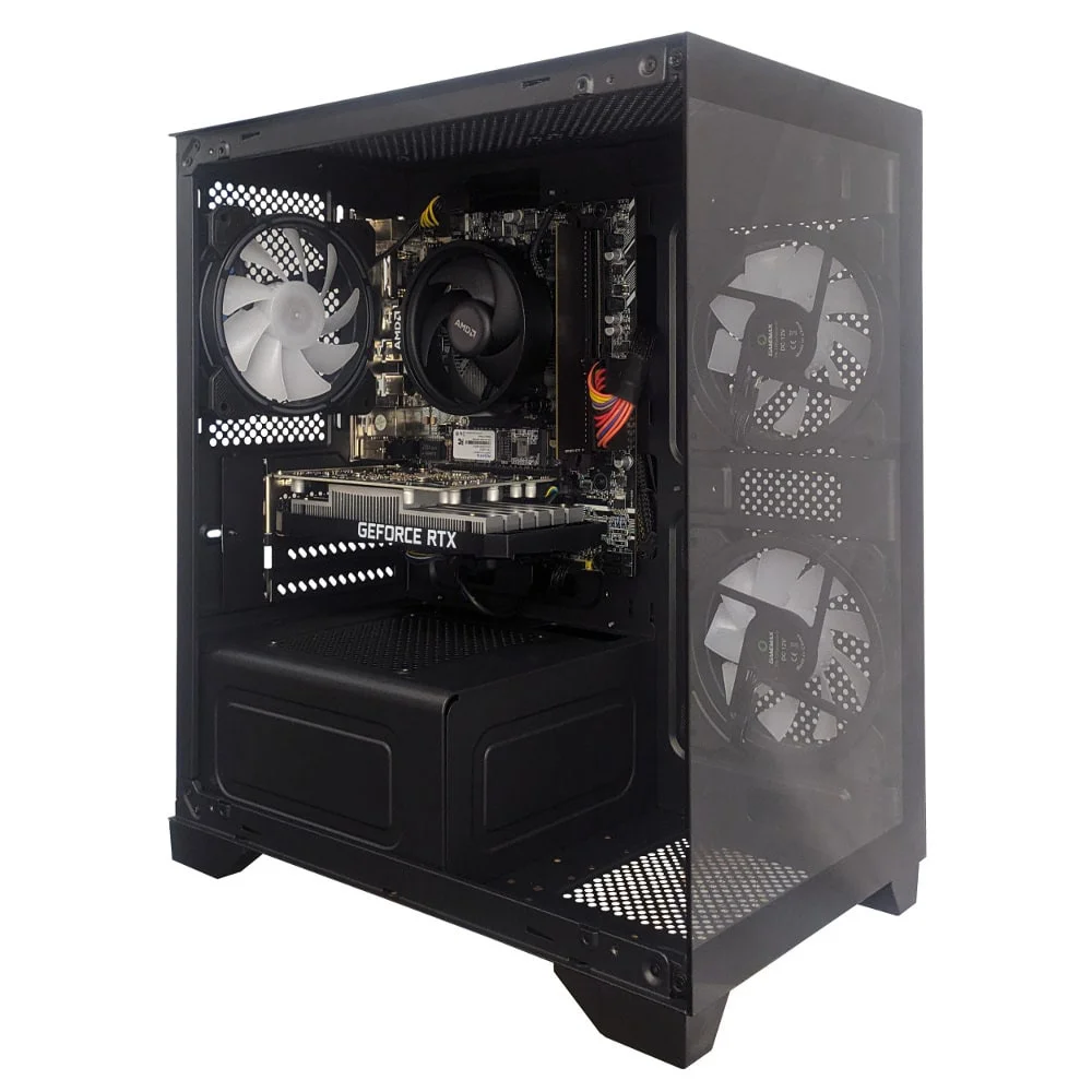 Computador Gamer Stream Amd Aq 1011 Tc Dual Channel Amd Ryzen 5 4500 Geforce RTX 3050 16gb Ddr4 512gb SSD C/3 Fans Linux - view 5