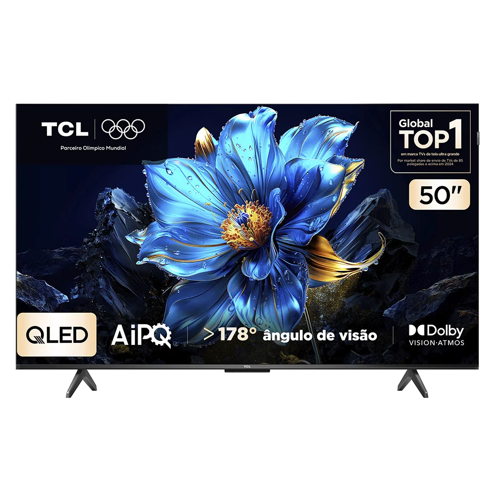 Smart TV TCL 50 Polegadas QLED 4K P7K WiFi Bluetooth Google TV HDR10+ Dolby Atmos Dolby Vision 50P7K - view 6