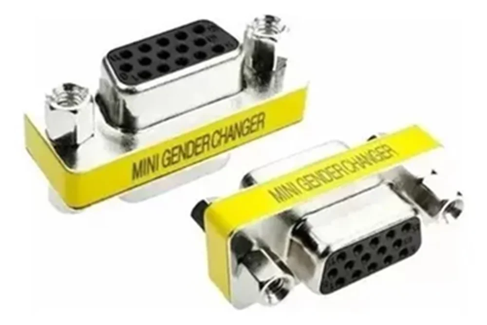 Imagem 2 de 5 do produto Kit 10 Emendas Vga Hd15 Fêmea-fêmea Alta Qualidade