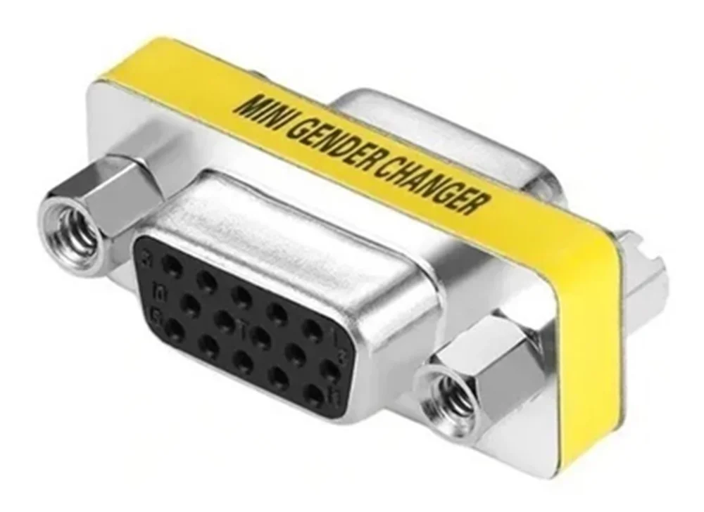 Imagem 5 de 5 do produto Kit 10 Emendas Vga Hd15 Fêmea-fêmea Alta Qualidade