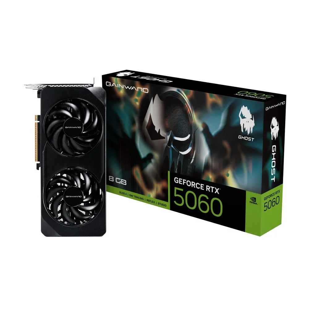 Placa De Vídeo Gainward RTX 5060 Ghost 8GB Grdd7 128 Bits - Ne75060019p1-gb2063b