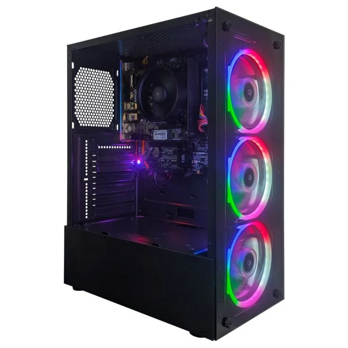 Computador Gamer Certox Stream Amd - 1078 Tc Amd Ryzen 3 5300g Radeon Graphics 8GB Ddr4 256gb SSD C/3 Fans Linux