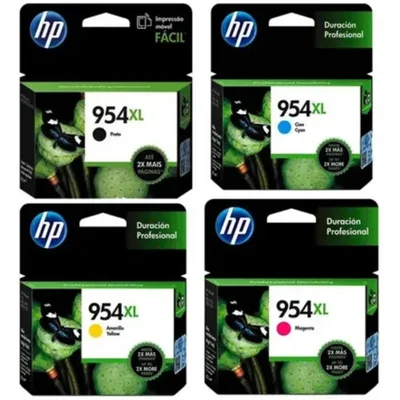 Cartucho De Tinta Hp 954xl Kit 4 Cores Preto, Magenta, Ciano, Amarelo | Officejet Pro 7720 7740 8210 8740