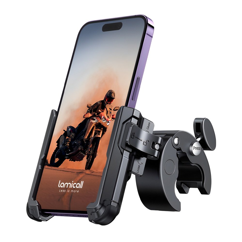 Suporte Celular 4,7 A 6,8 Pol Lamicall Bp09 Guidão Preto