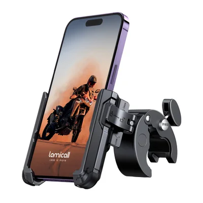 Suporte Celular 4,7 A 6,8 Pol Lamicall Bp09 Guidão Preto