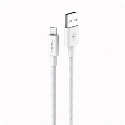Cabo Usb A/lightning Pisen Macho/macho 480mbs 1m Cinza
