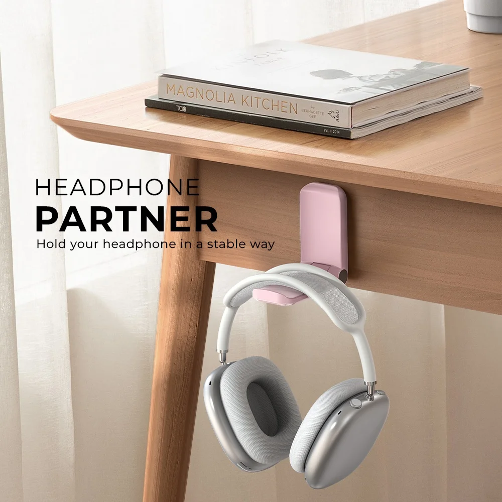 Imagem 4 de 5 do produto Suporte Dobrável Mesa Lamicall Dh02 P/fone Ouvido Rosa