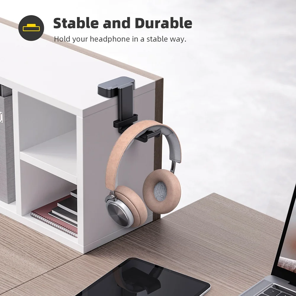 Imagem 2 de 5 do produto Suporte De Mesa Lamicall Dh01 Braçadeira P/fone  Preto