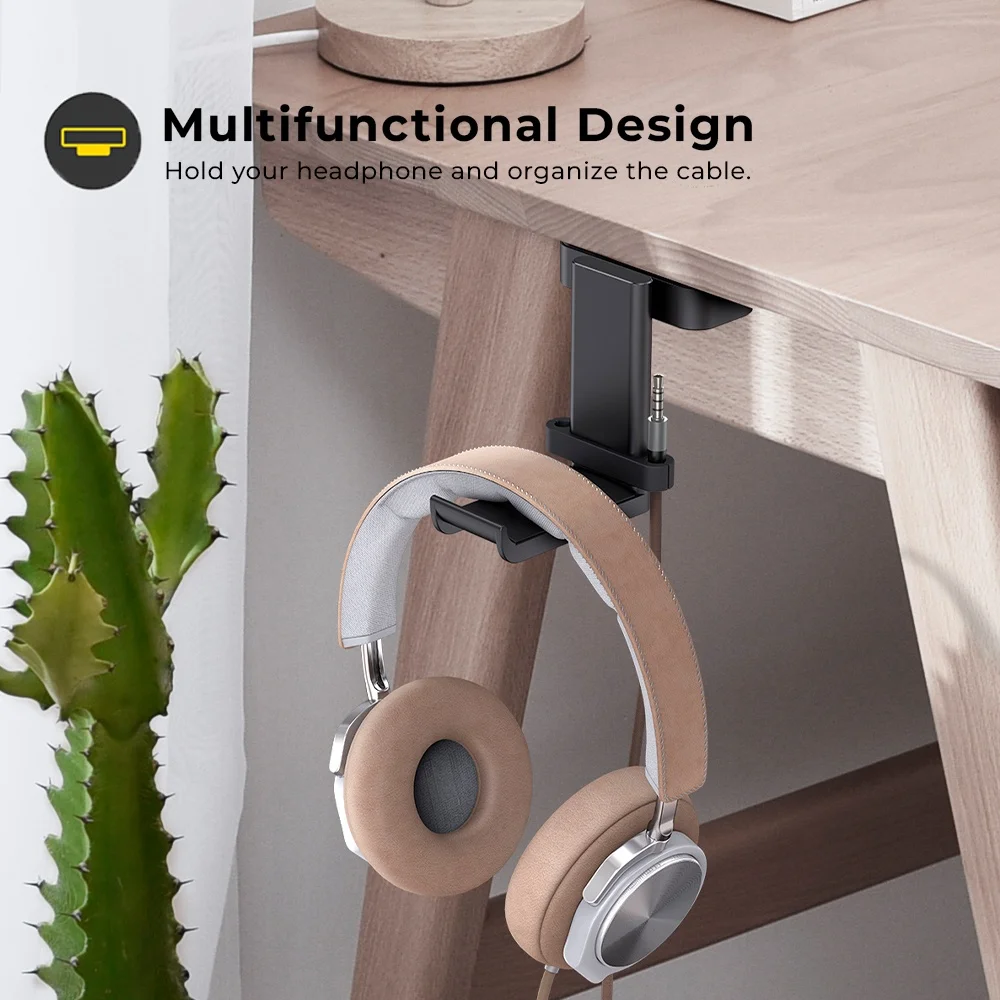 Imagem 5 de 5 do produto Suporte De Mesa Lamicall Dh01 Braçadeira P/fone  Preto