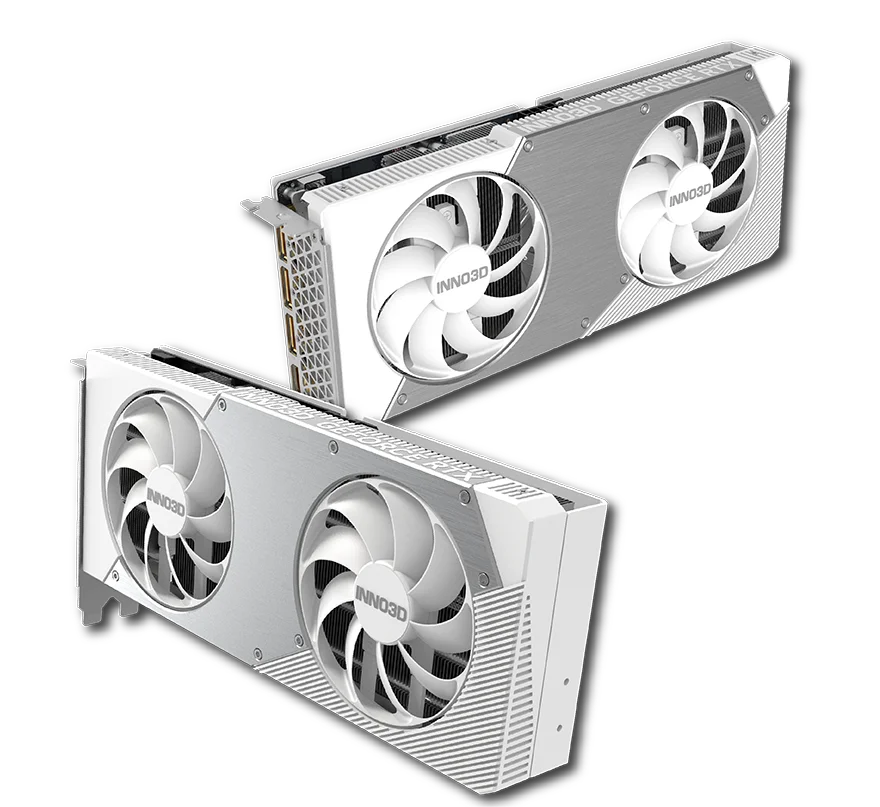 Placa De Vídeo Branca Inno3d Nvidia Geforce RTX 5060 Ti Twin X2 Oc White, 16gb, Gddr7, Dlss, Ray Tracing, N506t2-16d7x-191073w. 5