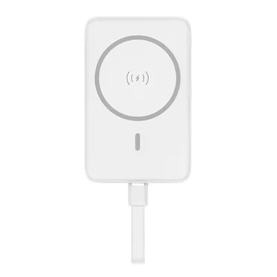 Power Bank Magnética Pisen Usb C 10000mah Máx 30w Branca