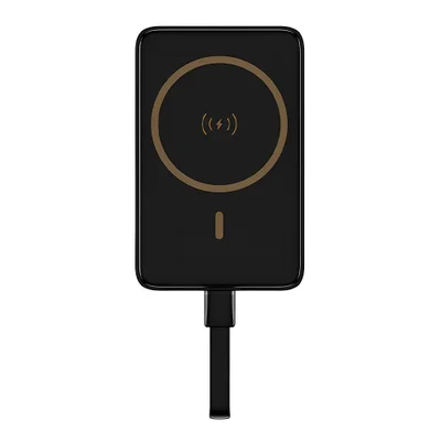 Power Bank Magnética Pisen Usb C 10000mah Máx 30w Preta