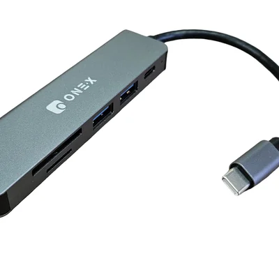 Hub Adaptador Usb Tipo C 6 Em 1 HDMI Usb 3.0 Sd Card Onex Hub-7566