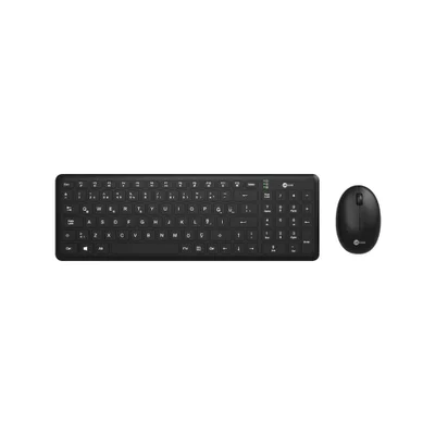 Kit Teclado E Mouse Lecoo By Lenovo, Abnt2, Sem Fio, USB, Preto - Kw204