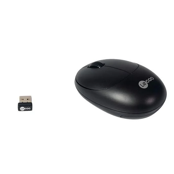 Imagem 3 de 5 do produto Kit Teclado E Mouse Lecoo By Lenovo, Abnt2, Sem Fio, USB, Preto - Kw204