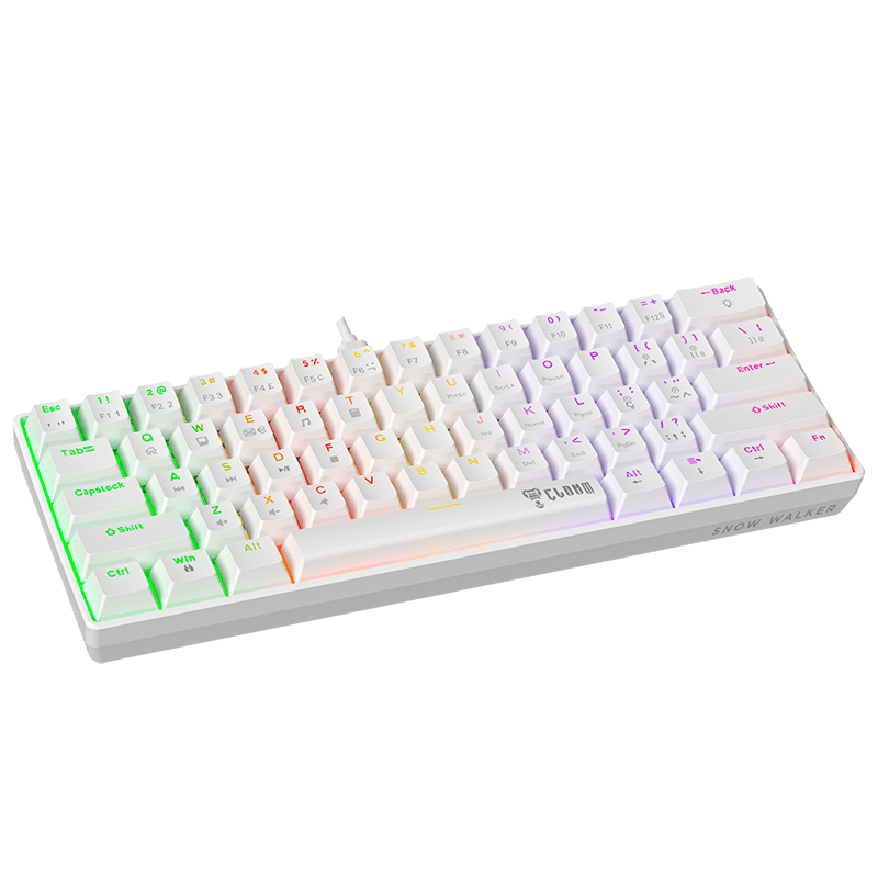 Teclado Gamer Mecânico 60% Snow Walker V2 RGB - Switch Red - Anti Ghosting - Hot Swapple - C/ Software