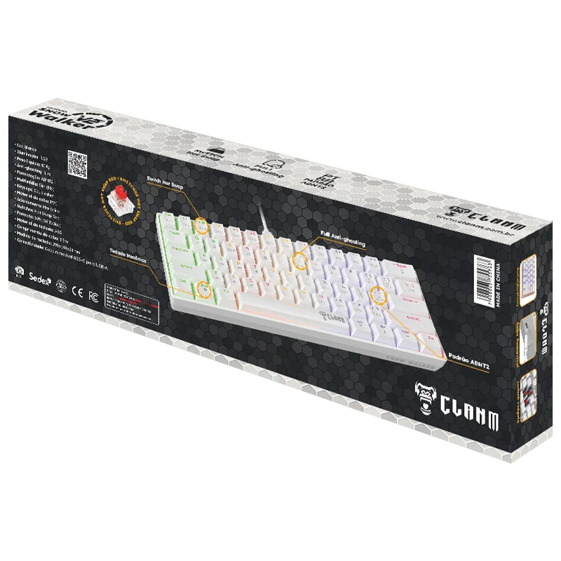 Teclado Gamer Mecânico 60% Snow Walker V2 RGB - Switch Red - Anti Ghosting - Hot Swapple - C/ Software Teclado Gamer Mecânico 60% Snow Walker V2 RGB - Switch Red - Anti Ghosting - Hot Swapple - C/ Software