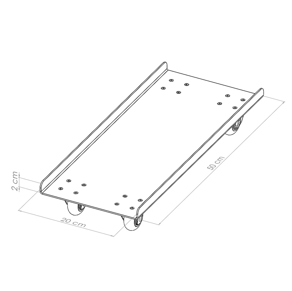 Imagem 4 de 4 do produto Carrinho Suporte Com Rodízios Para Nobreak