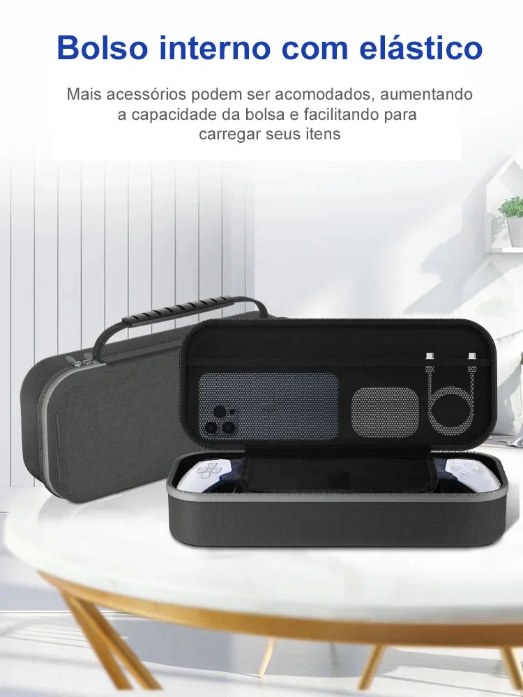 Case Estojo Para Ps5 Portal Bolsa Transporte Cinza