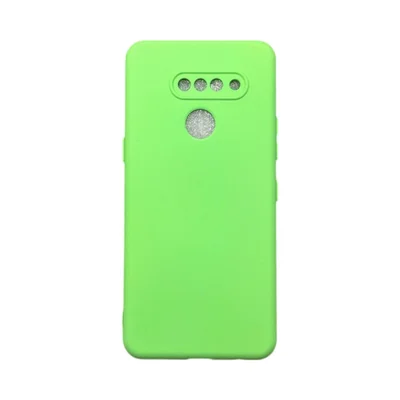 Capa Lg K50s Protege Ao Redor Da Câmera Silicone Aveludada Colorida Case Capinha Anti Impacto Lg K50s:verde Folha