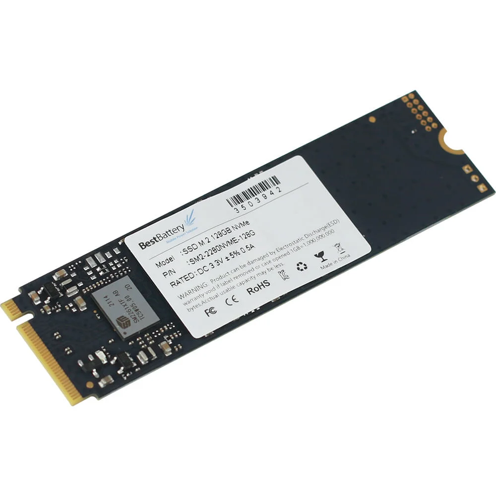 Imagem 2 de 3 do produto SSD Bestbattery 128GB M.2 Nvme PCie Gen3 1700mb/s Gravação