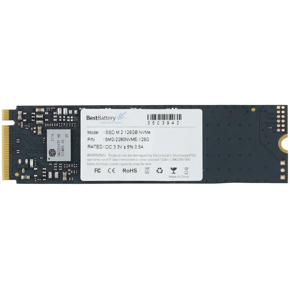 Imagem 3 de 3 do produto SSD Bestbattery 128GB M.2 Nvme PCie Gen3 1700mb/s Gravação