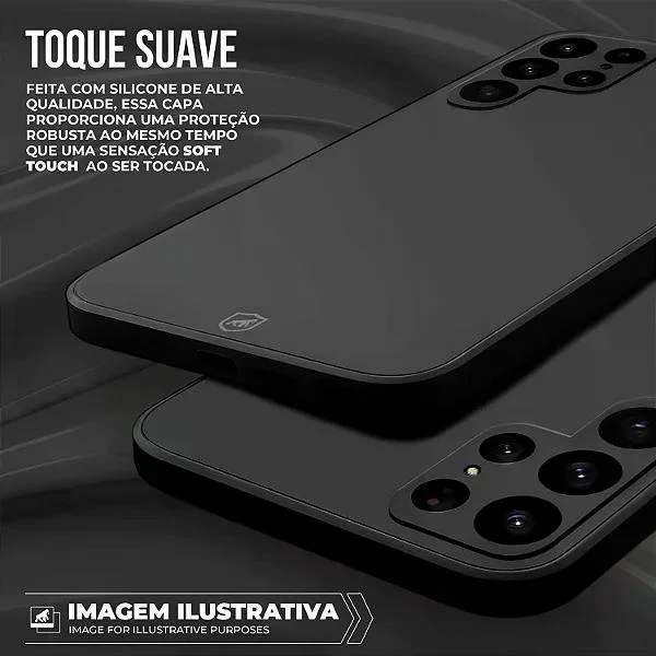 Imagem 3 de 5 do produto Capa Para Motorola Moto G04s - Silicon Veloz - Preta - Gshield