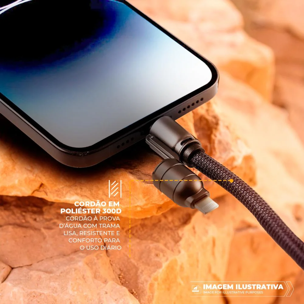 Imagem 2 de 5 do produto Cordão Strap Survivor Com Cabo 4 Em 1 - Preto - Gshield
