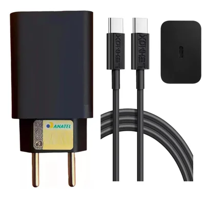 Adaptador Usb-c Celular Carregamento Turbo Rápido Preto