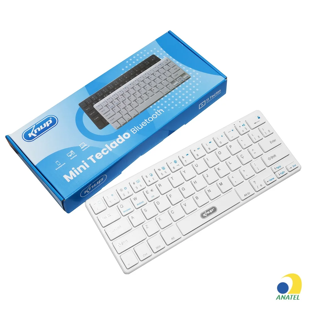 Imagem 2 de 3 do produto Mini Teclado Bluetooth Sem Fio Para Celular Notebook Tablet