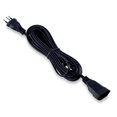 Extensão Cordão Prolongador Tripolar 10a 3 Metros Bivolt Preto - Force Line
