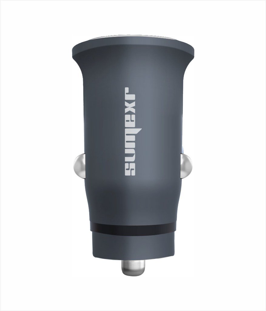 Carregador Veicular Sumexr Usb 3.0, Turbo, Qualcomm 3.0, Com Cabo V8 1m - Sx-c11-v8max	 - Prata